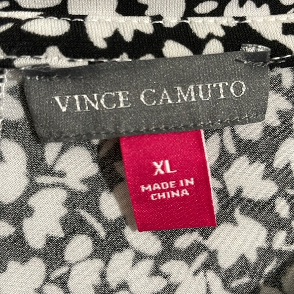 NEW Vince Camuto Womens XL Printed Split-Back Key Rich Black Small Floral Multi - Picture 5 of 10